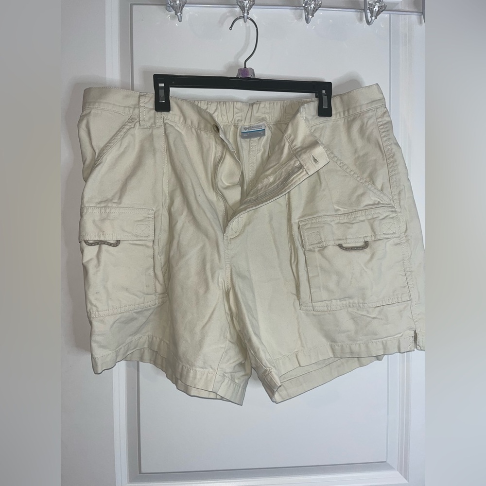 Columbia Sportswear PFG Men's Khaki CottonCargo Shorts OutdoorHikingFishing XXL